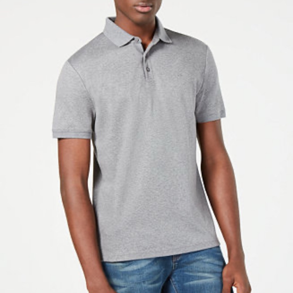 Calvin Klein Gray Polo Shirt Men’s Size S Cotton Casual Classic Golf